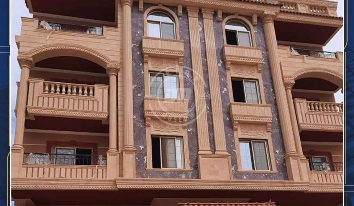 Stone facade after cleaning